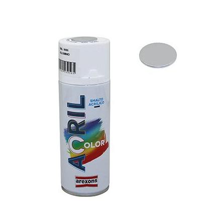 151880 BOMBE DE PEINTURE AREXONS ACRYLIQUE GRIS ALUMINIUM RAL 9006 (CARTERS MOTEUR-CADRE-PHARE) (spray 400 ml) (3956) xxx Info P