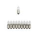 151903 AMPOULE-LAMPE 12V 6W NORME H6W CULOT BAX9S TEMOIN ERGOTS DECALES BLANC (CLIGNOTANT) (BOITE DE 10) -FLOSSER- xxx Info FL