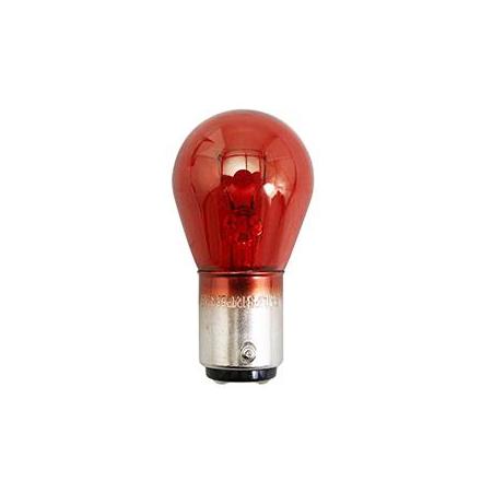 151906 AMPOULE-LAMPE 12V 21-5W NORME PR21-5W CULOT BAW15D ROUGE (FEU POSITION + STOP) (VENDU A L'UNITE) -FLOSSER- xxx Info FLOS