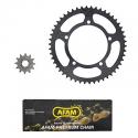 KIT CHAINE ADAPTABLE YAMAHA 50 DT R SM 2002 420 12x50 (DIAM COURONNE 105-120-8.5) (DEMULTIPLICATION ORIGINE) -AFAM-