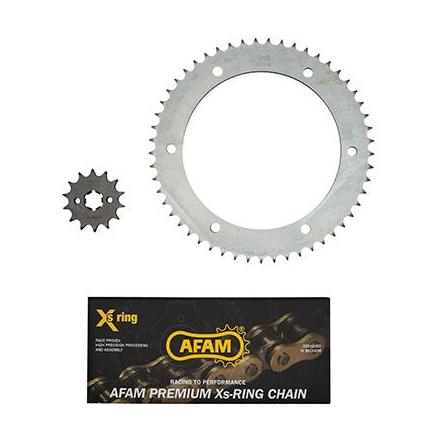 150817 KIT CHAINE ADAPTABLE YAMAHA 125 WR-X 2009>2016 428 14x53 (DEMULTIPLICATION ORIGINE) -AFAM- xxx Info AFAM 