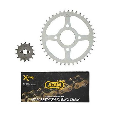 150807 KIT CHAINE ADAPTABLE HONDA VT 125 C SHADOW 1999>2007 520 14x41 (DEMULTIPLICATION ORIGINE) -AFAM- xxx Info AFAM 