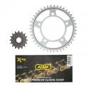 KIT CHAINE ADAPTABLE HONDA 600 CB F HORNET 2007-2013 525 16x43 (DIAM COURONNE 112-138-12.25) (DEMULTIPLICATION ORIGINE) -AF