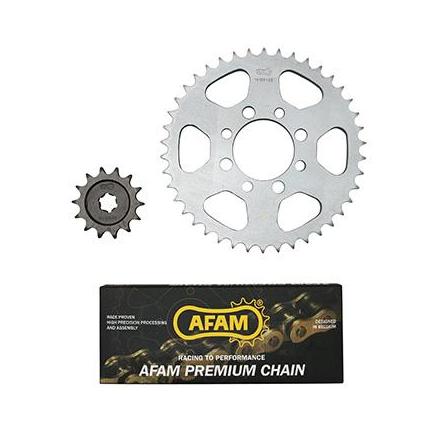 150810 KIT CHAINE ADAPTABLE SKYTEAM 50 SKYMAX 2010>2015 428 14x42 (ALESAGE 50mm) (DEMULTIPLICATION ORIGINE) -AFAM- xxx Info 