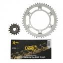 KIT CHAINE ADAPTABLE HONDA 600 XLV TRANSALP 1989-2000 525 15x47 (DIAM COURONNE 130-150-10.5) (DEMULTIPLICATION ORIGINE) -AF