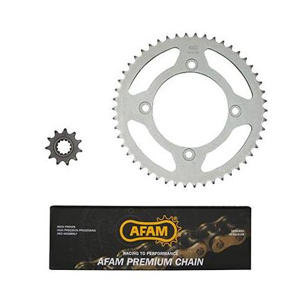 150802 KIT CHAINE ADAPTABLE BETA 50 RR SM TRACK 2012> 420 11x50 (ALESAGE 100mm) (DEMULTIPLICATION ORIGINE) -AFAM- xxx Info A