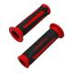 150512 REVETEMENT POIGNEE DOMINO ROAD-MAXISCOOTER A350 OPEN END GRIS ANTHRACITE-ROUGE (120 mm) (PAIRE) -DOMINO ORIGINE- xxx Inf