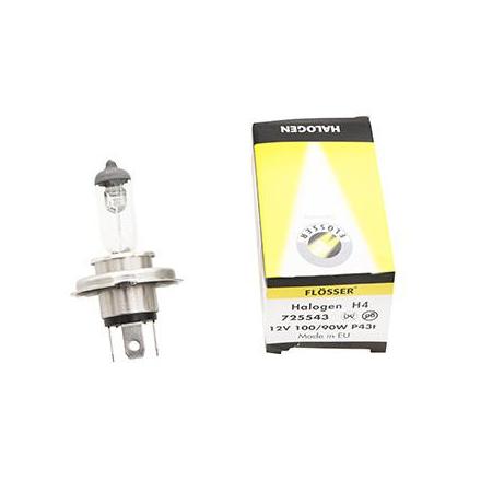 150477 AMPOULE-LAMPE 12V 100-90W NORME H4 CULOT P43T BLANC (PROJECTEUR) (VENDU A L'UNITE) -FLOSSER- xxx Info FLOSSER 