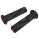 147771 REVETEMENT POIGNEE PROGRIP ON ROAD 838 DOUBLE DENSITE OPEN END NOIR-ROUGE 122mm (PAIRE) (ROUTE) xxx Info PROGRIP 