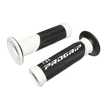 147772 REVETEMENT POIGNEE PROGRIP ON ROAD 732 DOUBLE DENSITE OPEN END NOIR-BLANC 125mm (PAIRE) (ROUTE) xxx Info PROGRIP 