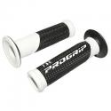 REVETEMENT POIGNEE PROGRIP ON ROAD 732 DOUBLE DENSITE OPEN END NOIR-BLANC 125mm (PAIRE) (ROUTE)