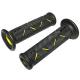 147775 REVETEMENT POIGNEE PROGRIP ON ROAD 717 DOUBLE DENSITE OPEN END NOIR-JAUNE 122mm (PAIRE) (ROUTE) xxx Info PROGRIP 