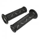 REVETEMENT POIGNEE PROGRIP ON ROAD 717 DOUBLE DENSITE OPEN END NOIR-GRIS 122mm (PAIRE) (ROUTE)