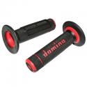 REVETEMENT POIGNEE DOMINO OFF ROAD A020 NOIR-ROUGE (118mm) (PAIRE) -DOMINO ORIGINE-