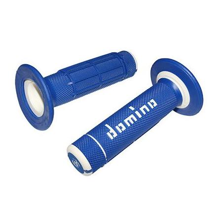 148118 REVETEMENT POIGNEE DOMINO OFF ROAD A020 BLEU-BLANC (118mm) (PAIRE) -DOMINO ORIGINE- xxx Info DOMINO 