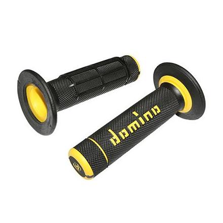 148119 REVETEMENT POIGNEE DOMINO OFF ROAD A020 NOIR-JAUNE (118mm) (PAIRE) -DOMINO ORIGINE- xxx Info DOMINO 