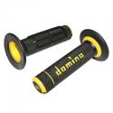 REVETEMENT POIGNEE DOMINO OFF ROAD A020 NOIR-JAUNE (118mm) (PAIRE) -DOMINO ORIGINE-