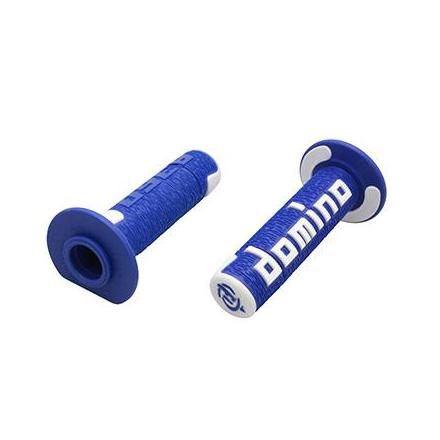 150177 REVETEMENT POIGNEE DOMINO OFF ROAD A360 BLEU-BLANC (120 mm) (PAIRE) -DOMINO ORIGINE- xxx Info DOMINO 