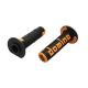 150181 REVETEMENT POIGNEE DOMINO OFF ROAD A360 NOIR-ORANGE (120 mm) (PAIRE) -DOMINO ORIGINE- xxx Info DOMINO 