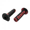 REVETEMENT POIGNEE DOMINO OFF ROAD A360 NOIR-ROUGE (120 mm) (PAIRE) -DOMINO ORIGINE-