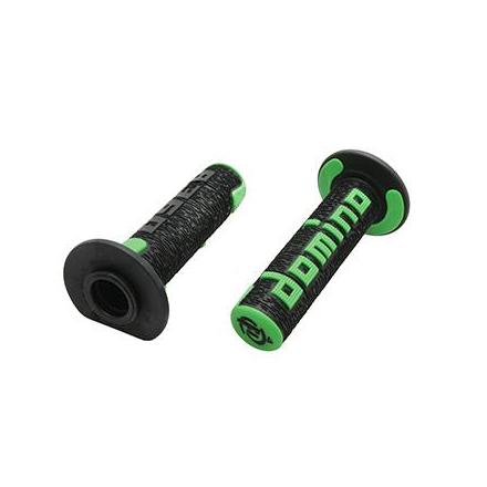 150183 REVETEMENT POIGNEE DOMINO OFF ROAD A360 NOIR-VERT (120 mm) (PAIRE) -DOMINO ORIGINE- xxx Info DOMINO 