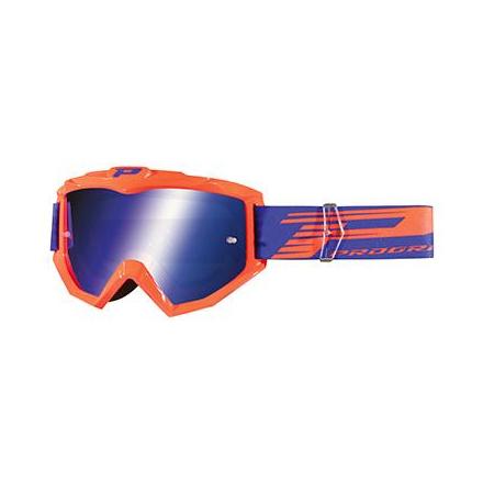 149865 LUNETTES-MASQUE CROSS PROGRIP 3201 FL ATZAKI ORANGE FLUO ECRAN MIROIR ANTI-RAYURES-ANTI U.V. COMPATIBLE AVEC PORT LUNETTE