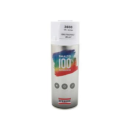 149896 BOMBE DE PEINTURE AREXONS ACRYLIQUE 100 VERNIS TRANSPARENT BRILLANT spray 400 ml (3600) xxx Info 