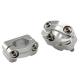 148906 PONTET DE GUIDON VOCA HB28 CNC ADAPTATEUR DIAM 28,6mm ARGENT (ENTRAXE FIXATION 34,8mm) (PAIRE) xxx Info LEOVINCE 