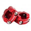 PONTET DE GUIDON VOCA HB28 CNC ADAPTATEUR DIAM 28,6mm ROUGE (ENTRAXE FIXATION 34,8mm) (PAIRE)