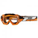 MASQUE-LUNETTES CROSS PROGRIP 3200 LS VENOM ORANGE ECRAN TRANSPARENT LIGHT SENSITIVE ANTI-RAYURES-ANTI U.V.-ANTI-BUEE (HOMOLOGUE