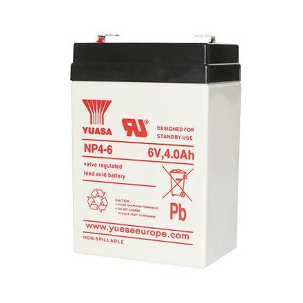 141998 BATTERIE 6V 4Ah NP4-6 YUASA AVEC ENTRETIEN (SPECIAL DAX) YUASA BATTERIES