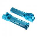 REPOSE PIED 50 A BOITE ADAPTABLE DERBI 50 SENDA ALU MOLETE BLEU (PAIRE) -REPLAY-