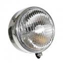 PHARE-PROJECTEUR CYCLO ADAPTABLE MBK 51 SWING ROND NOIR -SELECTION P2R-