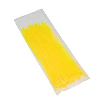 144126 COLLIER DE SERRAGE NYLON TYPE RILSAN 2,5x200mm JAUNE FLUO (VENDU PAR 100) xxx Info P2R (Motorisé) 