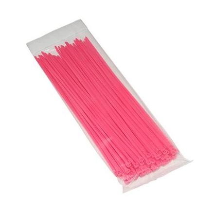 144133 COLLIER DE SERRAGE NYLON TYPE RILSAN 3,6x250mm ROSE FLUO (VENDU PAR 100) xxx Info P2R (Motorisé) 