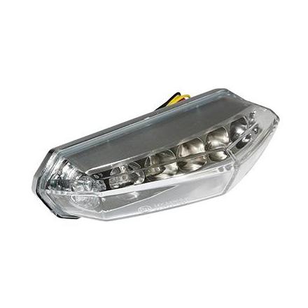 146922 FEU ARRIERE 50 A BOITE ADAPTABLE DERBI 50 SENDA DRD, XRACE 2005> LEXUS TRANSPARTENT A LEDS -HOMOLOGUE CE -REPLAY- xxx I