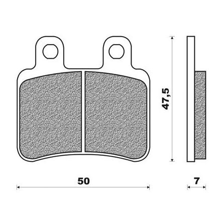 9718 PLAQUETTE DE FREIN NEWFREN POUR MBK 50 X-LIMIT 2004> AR-YAMAHA 50 DTR 2004> AR-BETA 50 RR 2012> AV-SHERCO 50 SE ENDURO 2007