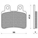 PLAQUETTE DE FREIN NEWFREN POUR DERBI 125 BOULEVARD S 2007- AV - PEUGEOT 125 SATELIS 2004- AR - ITALJET 50 JET SET 2002- AV - YA