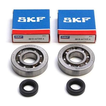 8869 ROULEMENT D'EMBIELLAGE + JOINT CYCLO P2R ADAPTABLE PEUGEOT 50 FOX (KIT SC04A47CS SKF POLYAMIDE) xxx Info 