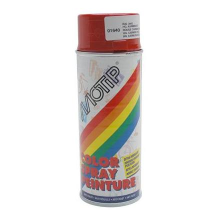 12711 BOMBE DE PEINTURE MOTIP GLYCERO BRILLANT ROUGE CARMIN spray 400ml (01640) xxx Info MOTIP 