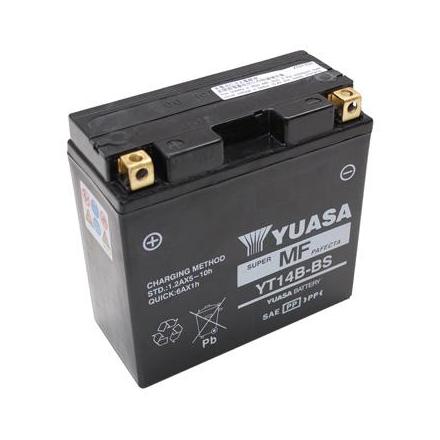 12665 BATTERIE 12V 12Ah YT14B-BS YUASA MF SANS ENTRETIEN PRET A L'EMPLOI (Lg150xL70xH145) (EQUIVALENT YT14-B4) YUASA BATTERIES