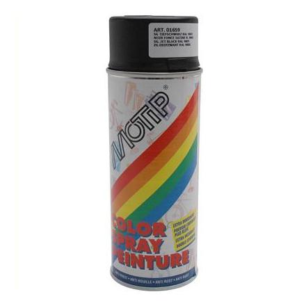 12727 BOMBE DE PEINTURE MOTIP GLYCERO SATIN NOIR PROFOND spray 400ml (01659) xxx Info MOTIP 