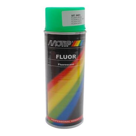 12726 BOMBE DE PEINTURE MOTIP PRO FLUO VERT spray 400ml (04023) xxx Info MOTIP 