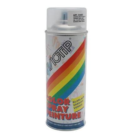 12730 BOMBE DE PEINTURE MOTIP GLYCERO BRILLANT VERNIS spray 400ml (01603) xxx Info MOTIP 