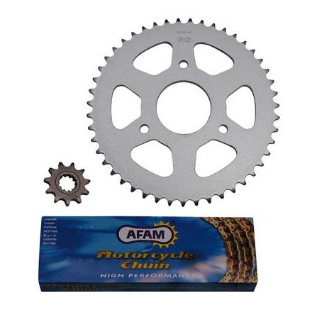 12128 KIT CHAINE ADAPTABLE RIEJU 50 RS2 2004>2010 420 11x47 (ALESAGE 55mm) (DEMULTIPLICATION ORIGINE) -AFAM- xxx Info AFAM 