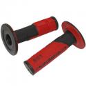 REVETEMENT POIGNEE PROGRIP OFF ROAD 801 DOUBLE DENSITE BASE NOIR-ROUGE 115mm (PAIRE) (CROSS-MX)