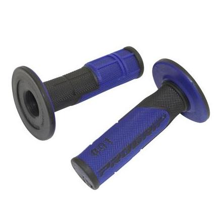 12121 REVETEMENT POIGNEE PROGRIP OFF ROAD 801 DOUBLE DENSITE BASE NOIR-BLEU 115mm (PAIRE) (CROSS-MX) xxx Info PROGRIP 