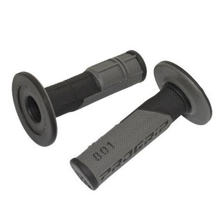 12122 REVETEMENT POIGNEE PROGRIP OFF ROAD 801 DOUBLE DENSITE BASE NOIR-GRIS 115mm (PAIRE) (CROSS-MX) xxx Info PROGRIP 