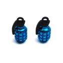 BOUCHON DE VALVE SCOOT-CYCLO REPLAY VS GRENADE BLEU (PAIRE)