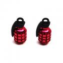 BOUCHON DE VALVE SCOOT-CYCLO REPLAY VS GRENADE ROUGE (PAIRE)